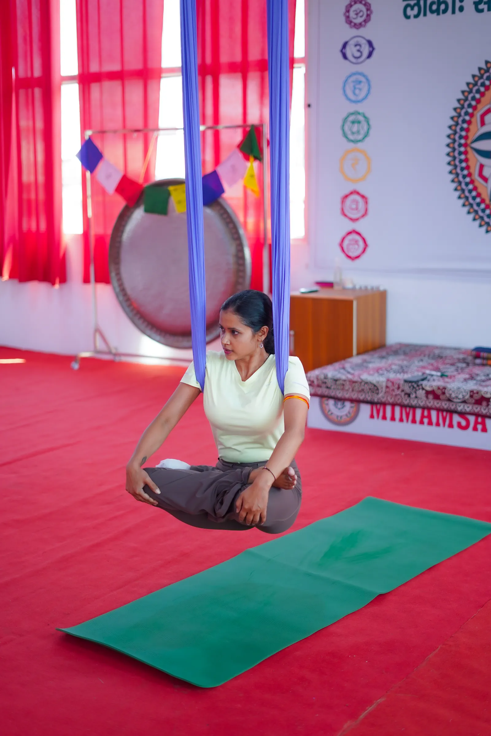 Meditation session during yoga teacher training