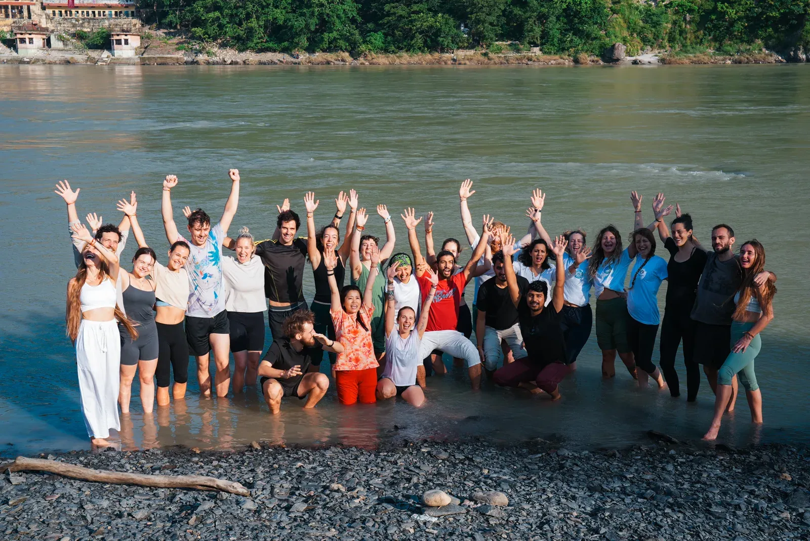 Beach Yoga in Rishikesh
